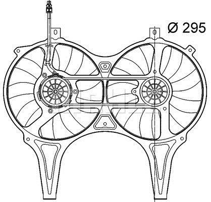 Ventilateur de refroidissement du moteur (Motoventilateur) MAHLE Aftermarket CFF 26 000S