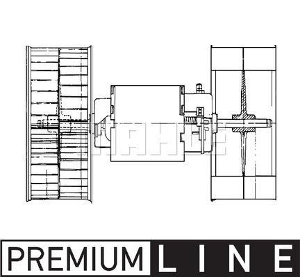 Pulseur d'air habitacle (Ventilateur habitacle) MAHLE Aftermarket ref. AB 53 000P