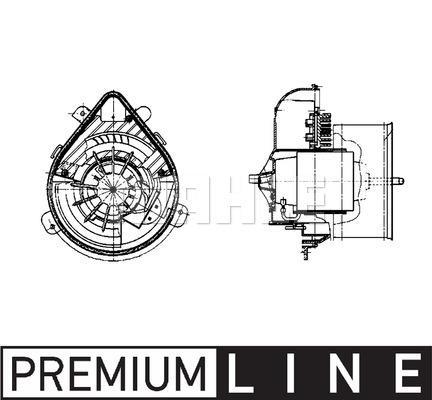 Pulseur d'air habitacle (Ventilateur habitacle) MAHLE Aftermarket ref. AB 57 000P