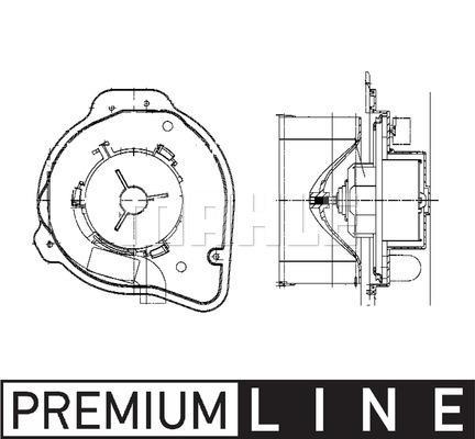 Pulseur d'air habitacle (Ventilateur habitacle) MAHLE Aftermarket AB 58 000P