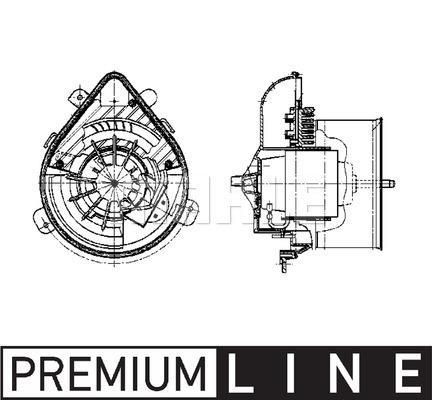 Pulseur d'air habitacle (Ventilateur habitacle) MAHLE Aftermarket ref. AB 64 000P
