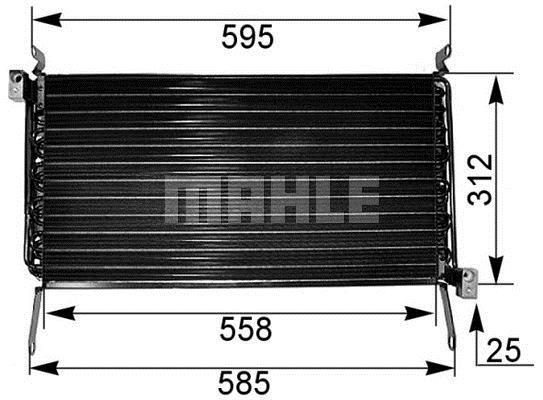 Condenseur, climatisation (Radiateur de climatisation) MAHLE Aftermarket ref. AC 254 000S