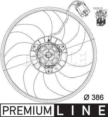 Ventilateur de refroidissement du moteur (Motoventilateur) MAHLE Aftermarket CFF 163 000P