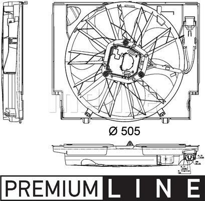 Ventilateur de refroidissement du moteur (Motoventilateur) MAHLE Aftermarket CFF 189 000P