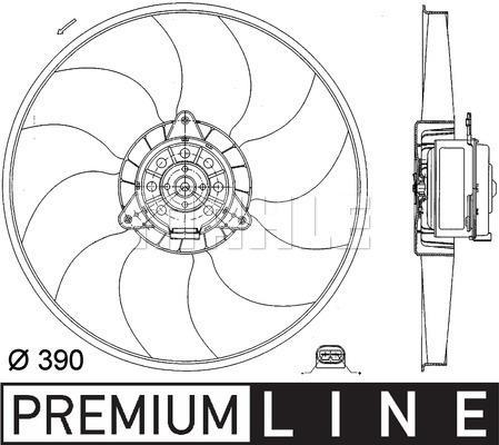Ventilateur de refroidissement du moteur (Motoventilateur) MAHLE Aftermarket CFF 212 000P