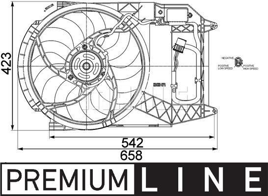 Ventilateur de refroidissement du moteur (Motoventilateur) MAHLE Aftermarket CFF 216 000P