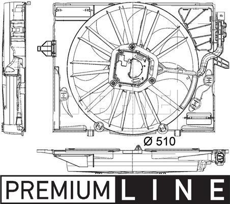 Ventilateur de refroidissement du moteur (Motoventilateur) MAHLE Aftermarket CFF 258 000P