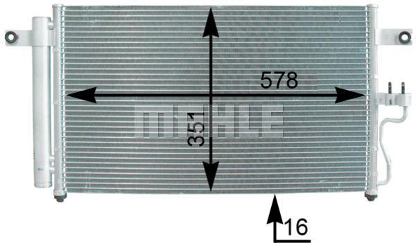 Condenseur, climatisation (Radiateur de climatisation) MAHLE Aftermarket ref. AC 397 000P