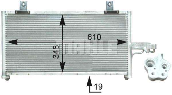 Condenseur, climatisation (Radiateur de climatisation) MAHLE Aftermarket ref. AC 424 000P