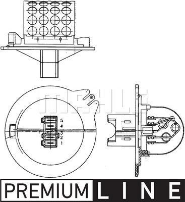 Résistance, pulseur d'air habitacle (Élément de commande, chauffage/ventilation) MAHLE Aftermarket ABR 19 000P