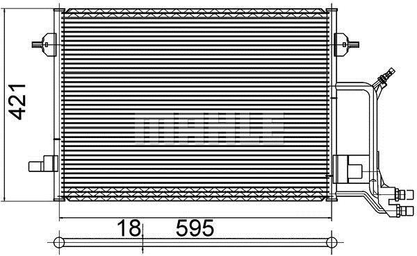 Condenseur, climatisation (Radiateur de climatisation) MAHLE Aftermarket ref. AC 255 001S