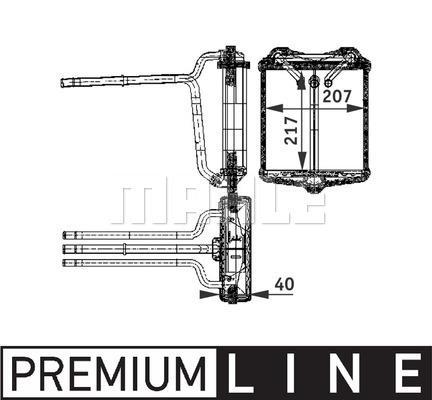 Radiateur de chauffage MAHLE Aftermarket ref. AH 97 000P