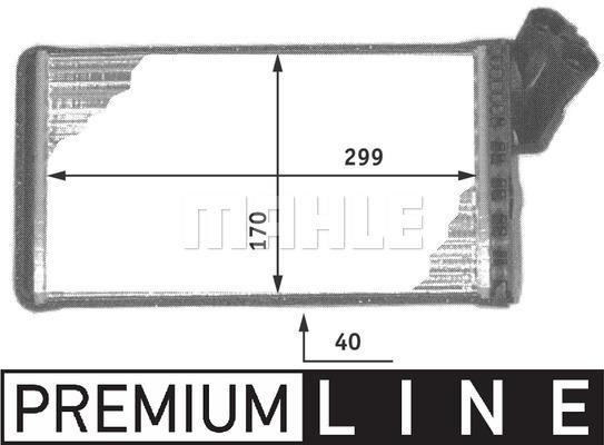 Radiateur de chauffage MAHLE Aftermarket ref. AH 104 000P
