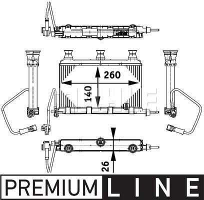 Radiateur de chauffage MAHLE Aftermarket ref. AH 114 000P