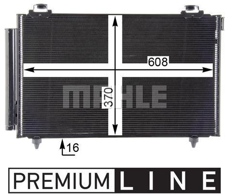 Condenseur, climatisation (Radiateur de climatisation) MAHLE Aftermarket ref. AC 827 000P