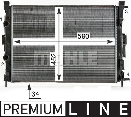 Radiateur moteur (Radiateur de refroidissement) MAHLE Aftermarket CR 41 000P
