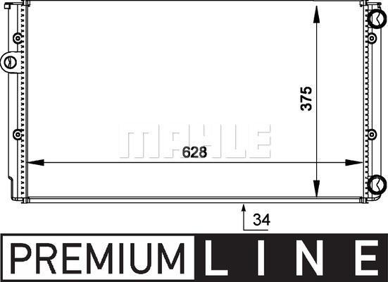 Radiateur moteur (Radiateur de refroidissement) MAHLE Aftermarket CR 373 000P