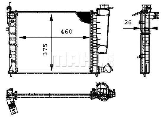 Radiateur moteur (Radiateur de refroidissement) MAHLE Aftermarket CR 478 000P