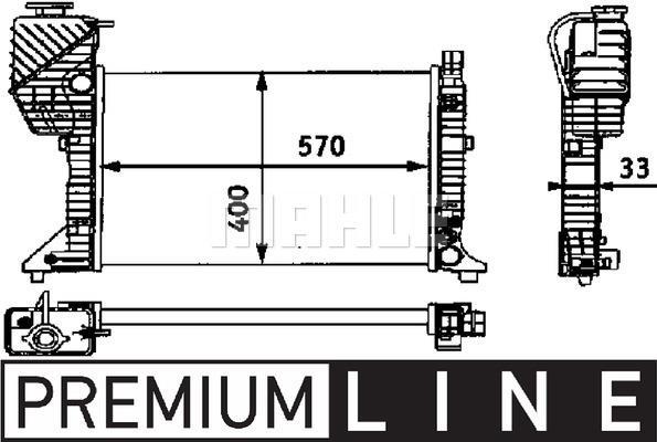 Radiateur moteur (Radiateur de refroidissement) MAHLE Aftermarket CR 677 000P
