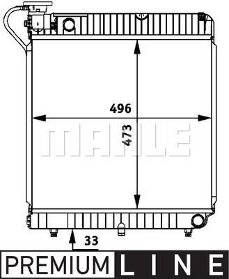 Radiateur moteur (Radiateur de refroidissement) MAHLE Aftermarket CR 678 000P