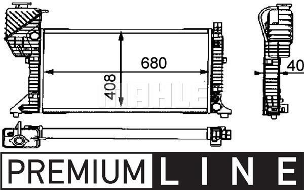 Radiateur moteur (Radiateur de refroidissement) MAHLE Aftermarket CR 682 000P