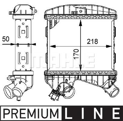 Intercooler, échangeur (Refroidisseur d'air) MAHLE Aftermarket ref. CI 76 000P