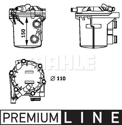 Radiateur d'huile moteur (Refroidisseur d'huile moteur) MAHLE Aftermarket ref. CLC 31 000P