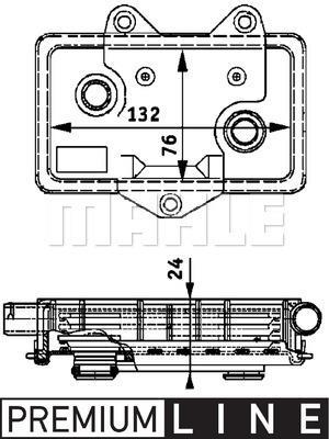 Radiateur d'huile moteur (Refroidisseur d'huile moteur) MAHLE Aftermarket CLC 37 000P