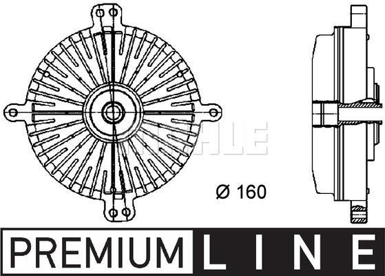 Embrayage, ventilateur de radiateur (Embrayage ventilateur moteur) MAHLE Aftermarket CFC 82 000P