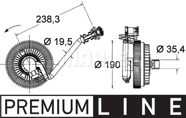 Embrayage, ventilateur de radiateur (Embrayage ventilateur moteur) MAHLE Aftermarket CFC 83 000P