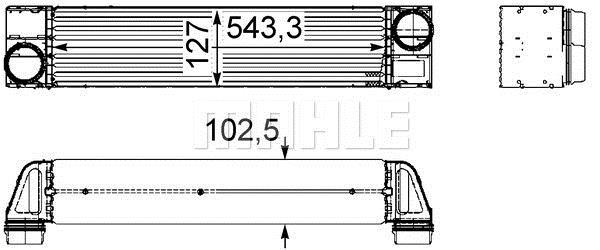 Intercooler, échangeur (Refroidisseur d'air) MAHLE Aftermarket ref. CI 160 000P