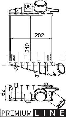 Intercooler, échangeur (Refroidisseur d'air) MAHLE Aftermarket ref. CI 195 000P