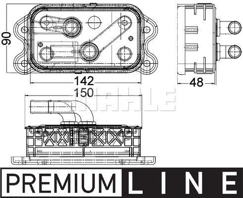 Radiateur d'huile moteur (Refroidisseur d'huile moteur) MAHLE Aftermarket ref. CLC 112 000P