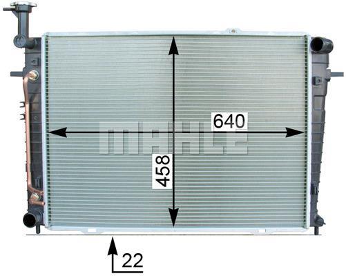 Radiateur moteur (Radiateur de refroidissement) MAHLE Aftermarket CR 1334 000S