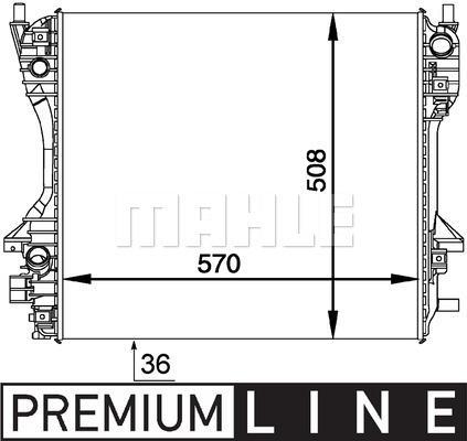 Radiateur moteur (Radiateur de refroidissement) MAHLE Aftermarket CR 1363 000P