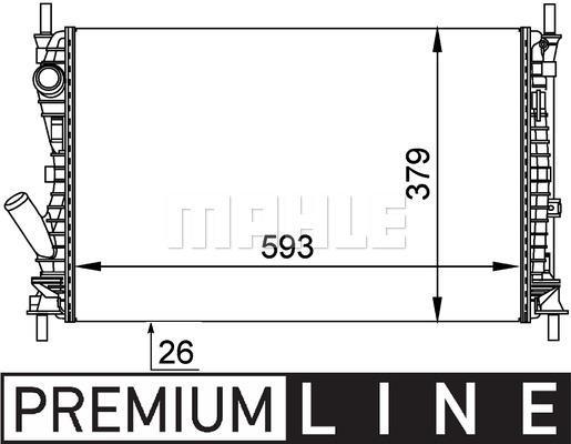 Radiateur moteur (Radiateur de refroidissement) MAHLE Aftermarket CR 1365 000P