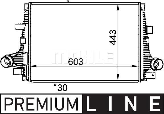 Intercooler, échangeur (Refroidisseur d'air) MAHLE Aftermarket ref. CI 325 000P