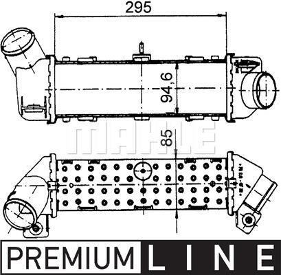 Intercooler, échangeur (Refroidisseur d'air) MAHLE Aftermarket ref. CI 329 000P