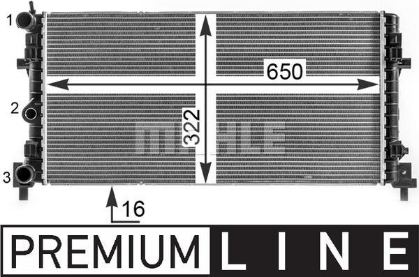 Radiateur moteur (Radiateur de refroidissement) MAHLE Aftermarket CR 2081 000P