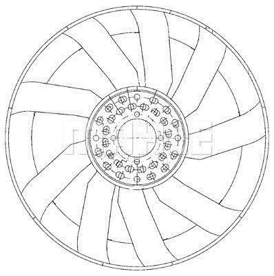 Hélice du ventilateur de refroidissement moteur (Hélice moteur) MAHLE Aftermarket CFW 74 000P