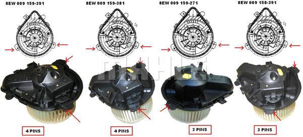 Pulseur d'air habitacle (Ventilateur habitacle) MAHLE Aftermarket ref. AB 64 000P