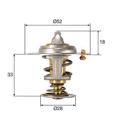 Thermostat d'eau (Calorstat) MAHLE Aftermarket ref. TX 327 92D