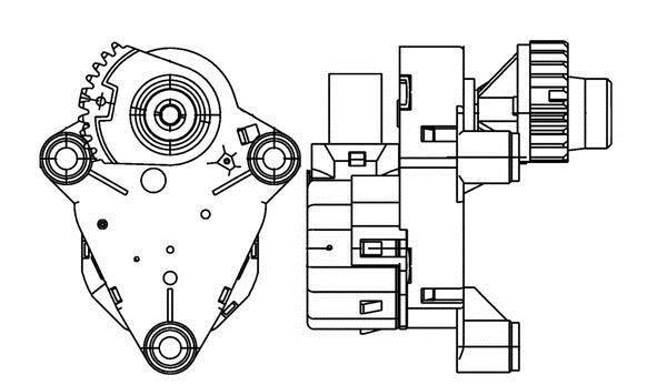 Moteur actionneur de volet de climatisation (Moteur de volet de climatisation) MAHLE Aftermarket ref. AA 55 000P
