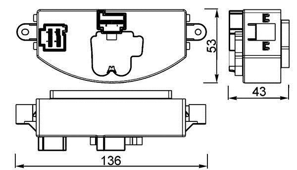 Régulateur, pulseur d'air habitacle (Élément de commande, chauffage/ventilation) MAHLE Aftermarket ref. ABR 106 000P