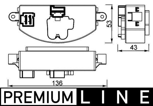Régulateur, pulseur d'air habitacle (Élément de commande, chauffage/ventilation) MAHLE Aftermarket ref. ABR 106 000P