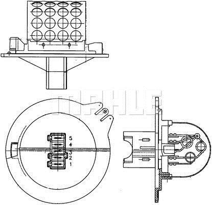 Résistance, pulseur d'air habitacle (Élément de commande, chauffage/ventilation) MAHLE Aftermarket ABR 19 000P
