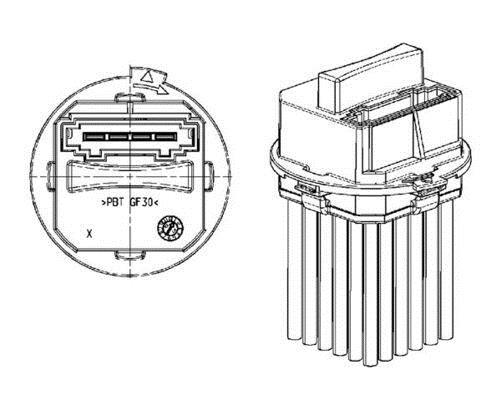 Régulateur, pulseur d'air habitacle (Élément de commande, chauffage/ventilation) MAHLE Aftermarket ref. ABR 21 000P