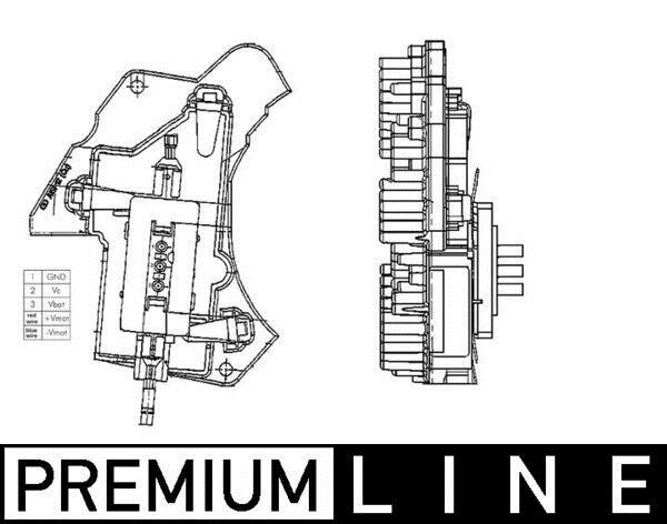 Régulateur, pulseur d'air habitacle (Élément de commande, chauffage/ventilation) MAHLE Aftermarket ref. ABR 24 000P