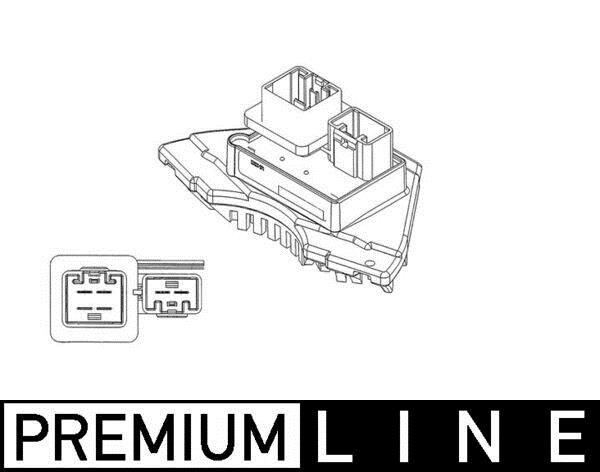 Régulateur, pulseur d'air habitacle (Élément de commande, chauffage/ventilation) MAHLE Aftermarket ref. ABR 35 000P