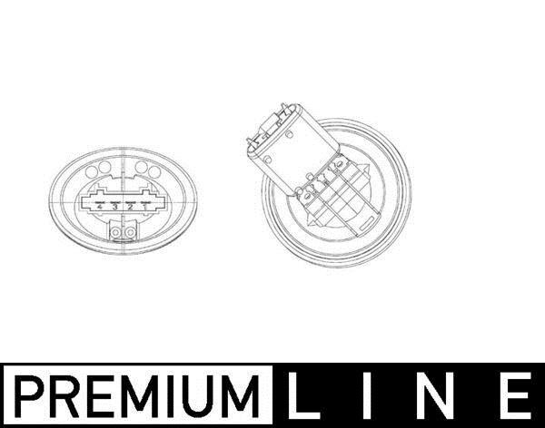 Résistance, pulseur d'air habitacle (Élément de commande, chauffage/ventilation) MAHLE Aftermarket ref. ABR 39 000P